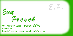 eva presch business card